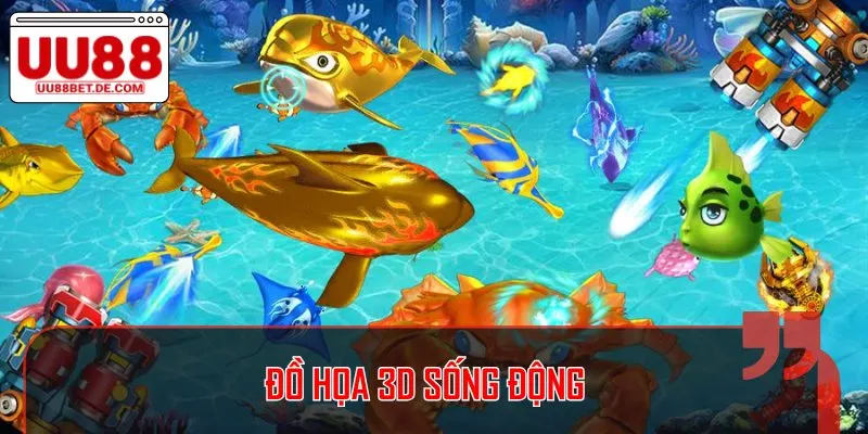 Bắn cá UU88 có đồ hoạ và âm thanh trong game mang lại cảm giác chân thật