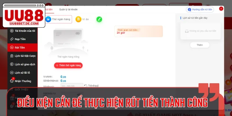Một số điều kiện cần tuân thủ để có thể giao dịch thành công, hạn chế gặp lỗi