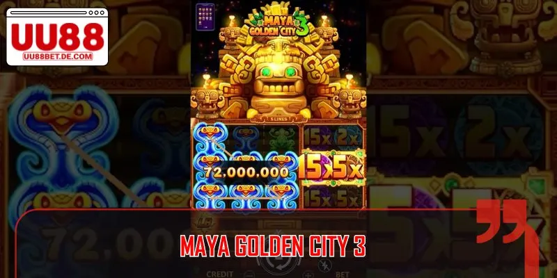 Maya Golden City 3 là game Slot được thiết kế với 3 hàng 3 cột