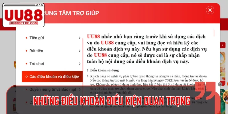 Nội dung chi tiết của điều kiện và điều khoản cần nắm khi tham gia cược