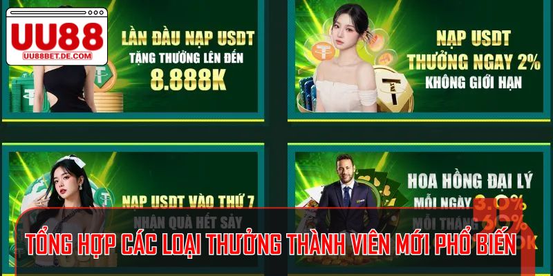 Tổng hợp các loại thưởng thành viên mới phổ biến