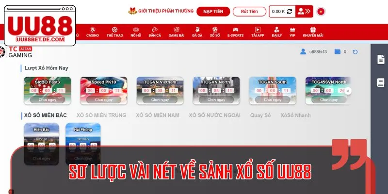 Sơ lược vài nét về sảnh xổ số UU88